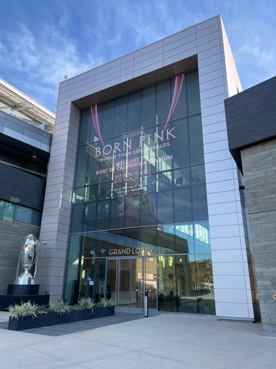 Promotional Signage for Blackpink at the Banc of California Stadium